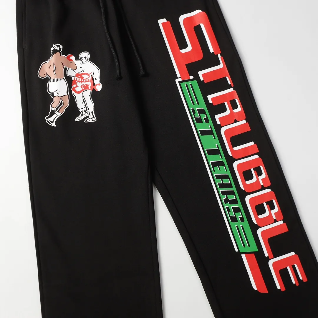 Saint Michael series of fashionable casual long sweatpants Style number: 242P190 Color: Black Size: S M L XL